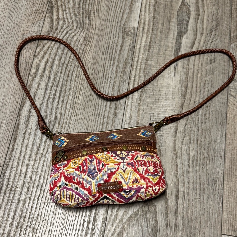 SAK roots Sakroots Campus Peace Crossbody Purse Handbag braided